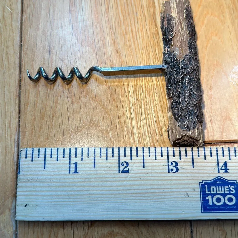 Unique faux wood branch cork screw drink accessory opener wine